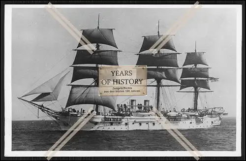 Foto SMS S.M.S. Charlotte 1886 Kreuzerkorvette Schulschiff ? der Kaiserlichen M