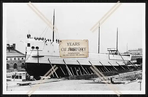 Foto SMS S.M.S. Großer Kurfürst 1875 in Bau Dock Panzerfregatte der Kaiserlic