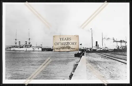 Foto SMS S.M.S. Hansa 1899 + Fürst Bismarck Großer Panzerkreuzer Kaiserliche 