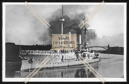 Foto SMS S.M.S. Friedrich Carl 1903 im KW Kanal Großer Kreuzer Kaiserliche Mar