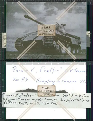 Foto  Panzer Tank Panther Vormarsch Charkow Charkiw Ukraine 1943