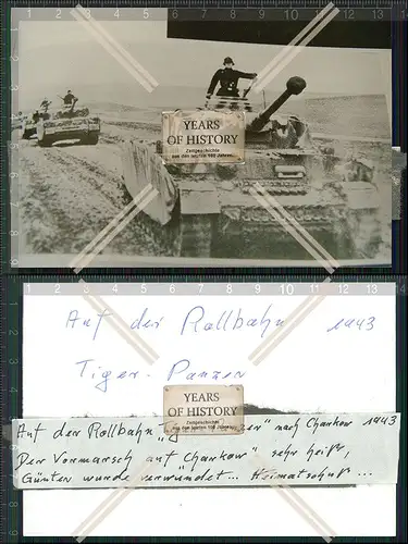 Foto  Panzer Tank Tiger Vormarsch Charkow Charkiw Ukraine 1943