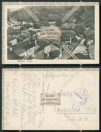 AK 1. WK Fentsch Moselle Lothringen 1918 Feldpost gelaufen