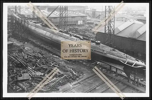 Foto 1.WK Weltkrieg 1914-1918 Unterseeboot U-Boot U 146 auf Helling Werft Kaise