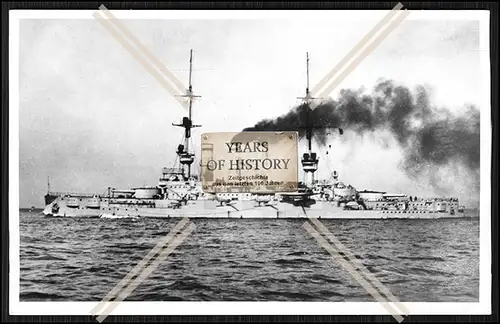 Foto SMS S.M.S. Schlesien 1906 Linienschiff der Kaiserlichen Marine