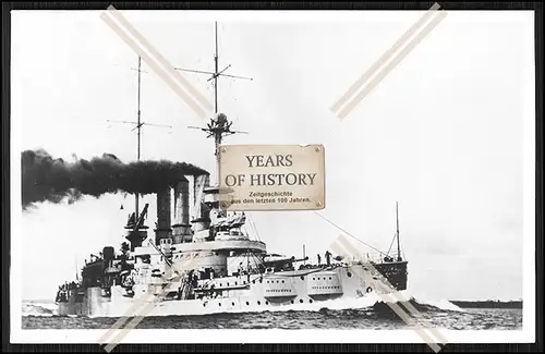 Foto SMS S.M.S. Schlesien 1906 Linienschiff der Kaiserlichen Marine
