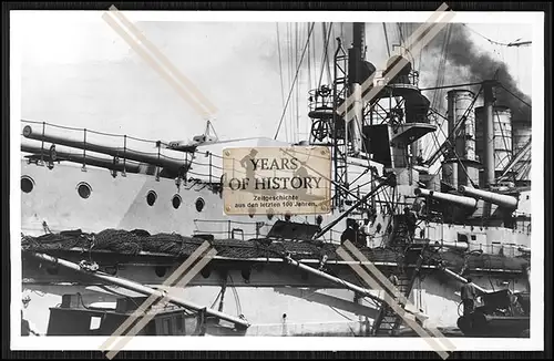 Foto SMS S.M.S. Oldenburg 1910 Detailaufnahme Linienschiff der Kaiserlichen Mar