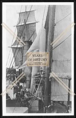 Foto S.M.S. Seeadler 1892 mit Segelschiff Kleiner ungeschützter Kreuzer Kaiser