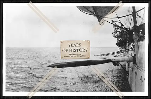 Foto S.M.S. Seeadler 1892 Torpedo Abschuss Kleiner ungeschützter Kreuzer Kaise