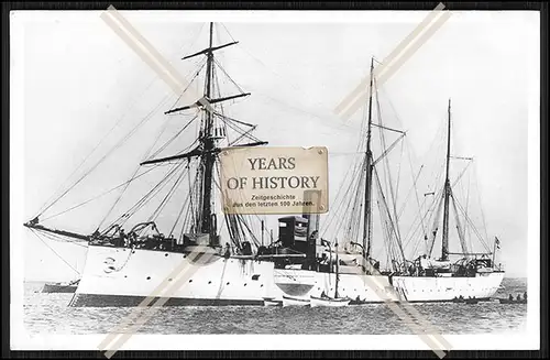 Foto S.M.S. Seeadler 1892 Kleiner ungeschützter Kreuzer Kaiserliche Marine 