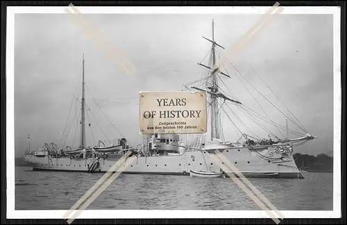 Foto S.M.S. Geier 1894 Kleiner ungeschützter Kreuzer Kaiserliche Marine