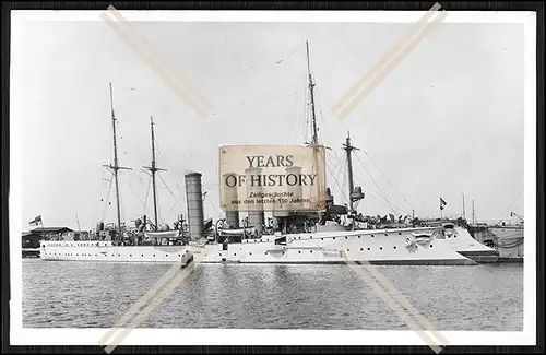 Foto S.M.S. Thetis 1900 Kleiner Kreuzer Kaiserliche Marine