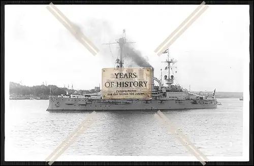 Foto S.M.S. Schleswig-Holstein 1906 Linienschiff Parade Mannschaft Kaiserliche 