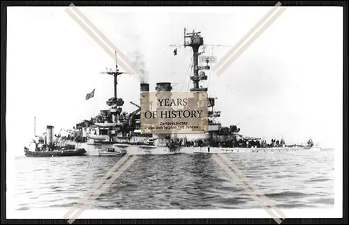 Foto S.M.S. Schlesien 1906 Linienschiff Kaiserliche Marine 