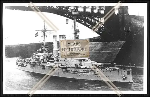 Foto S.M.S. Schlesien 1906 Linienschiff im KW Kanal Kaiserliche Marine