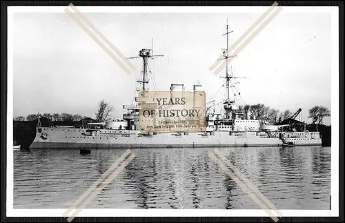 Foto S.M.S. Schlesien 1906 Linienschiff Kaiserliche Marine