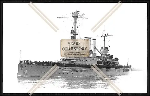 Foto S.M.S. Schlesien 1906 Linienschiff Parade Mannschaft Kaiserliche Marine