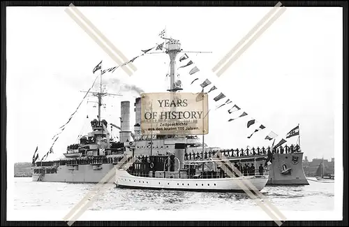 Foto S.M.S. Schlesien 1906 Linienschiff Kaiserliche Marine