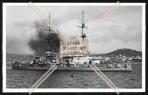 Foto S.M.S. Hannover 1905 Linienschiff Kaiserliche Marine