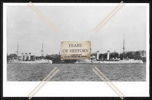 Foto S.M.S. München 1904 Kleiner Kreuzer + S.M.S. Amazone Kaiserliche Marine 