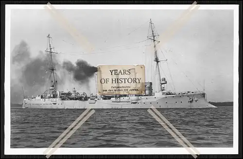 Foto S.M.S. Hamburg 1903 Kleiner Kreuzer Kaiserliche Marine