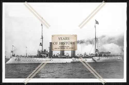 Foto S.M.S. Leipzig 1905 Kleiner Kreuzer Kaiserliche Marine 