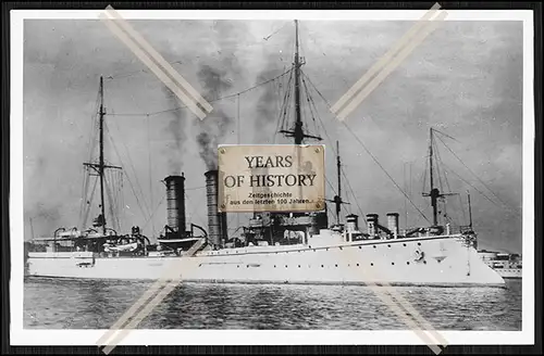 Foto S.M.S. Leipzig 1905 Kleiner Kreuzer Kaiserliche Marine 
