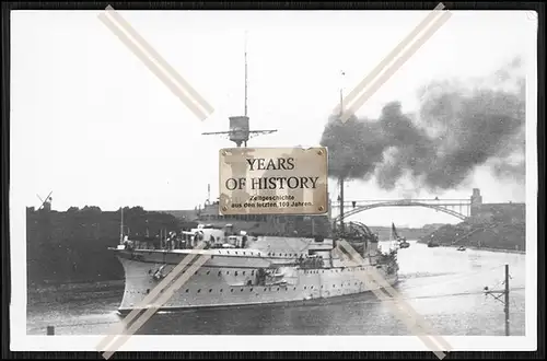 Foto S.M.S. Hansa 1898 Großer Kreuzer Kaiserliche Marine 