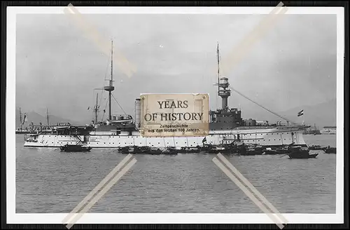 Foto S.M.S. Hertha 1897 Großer Kreuzer Kaiserliche Marine 