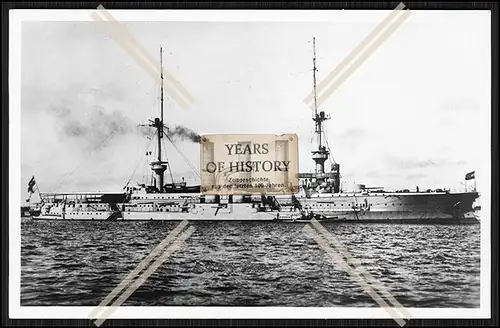 Foto S.M.S. Friedrich Carl 1902 Großer Kreuzer Kaiserliche Marine