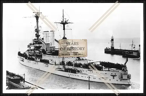 Foto S.M.S. Schleswig-Holstein 1906 Linienschiff Parade Kaiserliche Marine