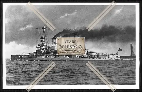 Foto S.M.S. Schleswig-Holstein 1906 Linienschiff Laboe Kiel Kaiserliche Marine 