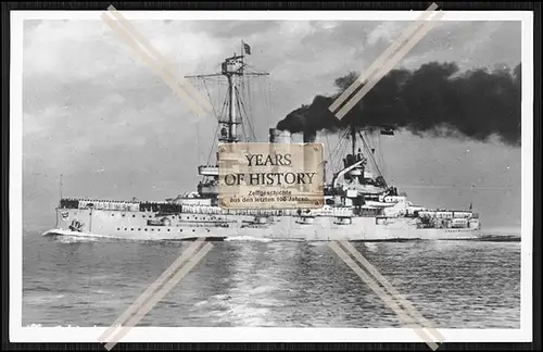 Foto S.M.S. Schlesien 1906 Linienschiff Parade Kaiserliche Marine