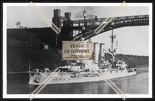 Foto S.M.S. Elsass 1903 Linienschiff im KW Kanal Kaiserliche Marine  