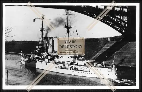 Foto S.M.S. Elsass 1903 Linienschiff im KW Kanal Kaiserliche Marine