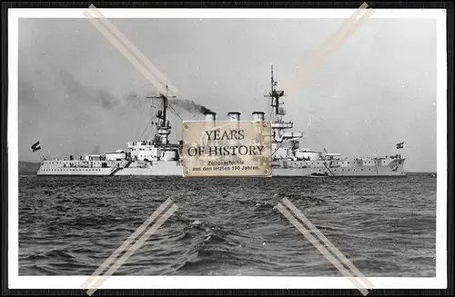 Foto S.M.S. Hessen 1903 Linienschiff Kaiserliche Marine