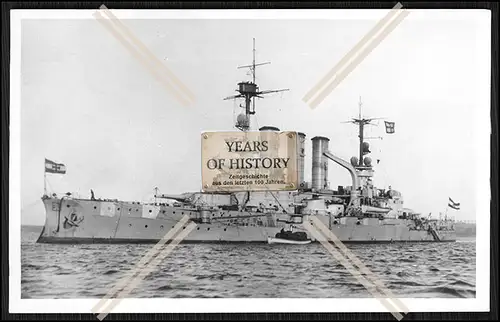 Foto S.M.S. Hessen 1903 Linienschiff Kaiserliche Marine