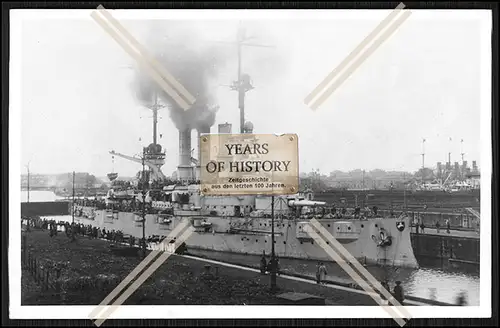 Foto S.M.S. Hannover 1905 Linienschiff Kaiserliche Marine