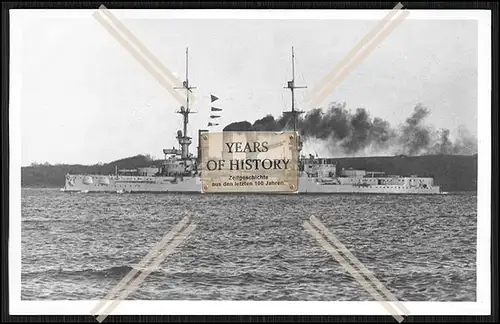 Foto S.M.S. Hannover 1905 Linienschiff Kaiserliche Marine