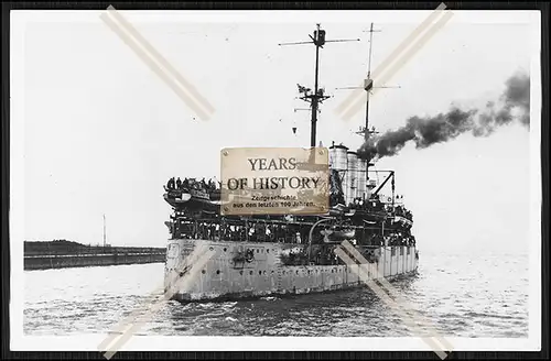 Foto S.M.S. Lothringen 1904 Linienschiff als F-Boot Mutterschiff Kaiserliche Ma