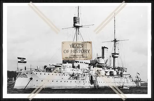 Foto S.M.S. Kaiser Wilhelm II. 1897 Linienschiff Kaiserliche Marine