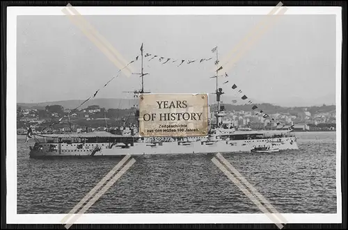 Foto S.M.S. Hannover 1905 Linienschiff Kaiserliche Marine