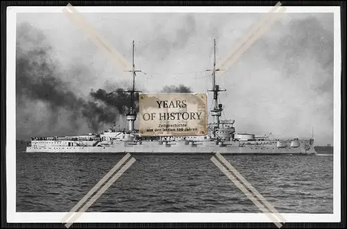 Foto S.M.S. Schleswig-Holstein 1906 Linienschiff Kaiserliche Marine