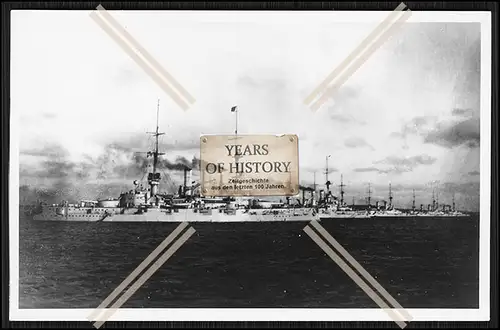 Foto S.M.S. Kriegsschiffe Linienschiffe I. Geschwader in Kiel 1910 Kaiserliche