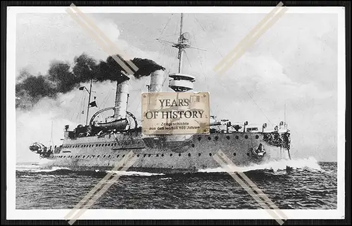 Foto S.M.S. Hagen 1893 Küstenpanzerschiff nach Umbau Kaiserliche Marine
