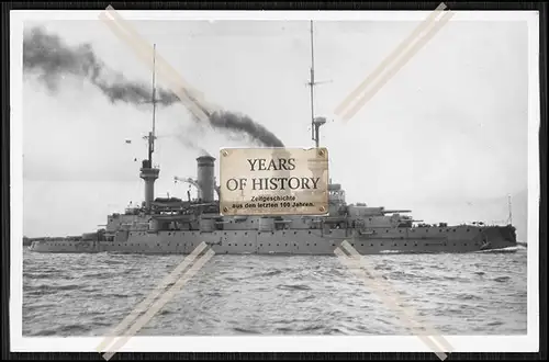 Foto S.M.S. Kaiser Karl der Große 1899 Linienschiff Kaiserliche Marine