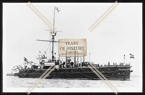 Foto S.M.S. Baden 1880 Panzerkorvette Kaiserliche Marine 