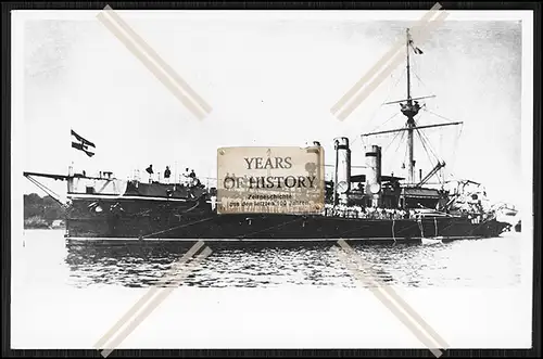 Foto S.M.S. Baden 1880 Panzerkorvette Kaiserliche Marine 