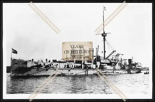 Foto S.M.S. Baden 1880 Panzerkorvette Kaiserliche Marine 