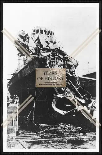 Foto Torpedoboot Zerstörer 1. WK Weltkrieg S.M.S. V 1 zerstört nach Gefecht K